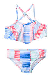 Raisins Spring Up Point Loma Flutter Sleeve Top Bottom Swimsuit Set Little Girls Hautelook