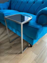 mirrored glass side sofa end table