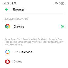Under web browser, select the browser currently listed, and then select microsoft edge or another browser. How To Set Or Change The Default Browser In Android Devices Oppo India