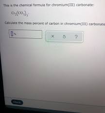 chemical formula for chromium iii