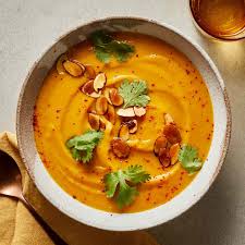 ernut squash bisque with almonds