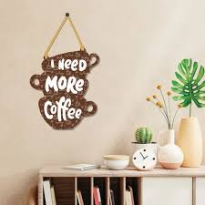 Coffee Wooden Wall Hanging Decor