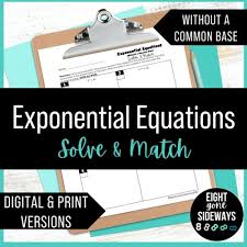 Solving Exponential Equations Using