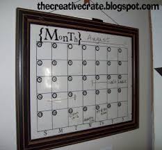 make a dry erase picture frame calendar