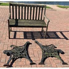 A Pair Of Cast Iron Bench Ends