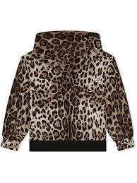 Dolce Gabbana Kids Leopard Zip Up Hoodie 2 6 Years Multi 4