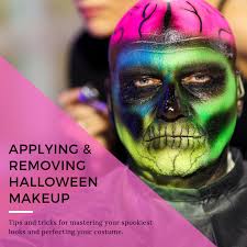 applying and removing halloween makeup