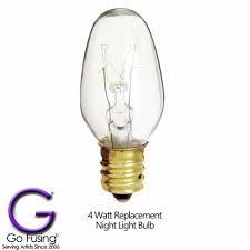 Night Light Incandescent Clear Replacement Bulb C7 4 Watt 120 Volt