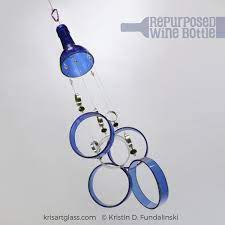 Wind Chime Wine Bottles Colors