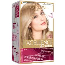 It's no wonder that ash blonde is a major hair goal: Buy L Oreal Paris Excellence Creme 9 1 Very Light Ash Blonde Hair Color 1 Packet Online Lulu Hypermarket Uae