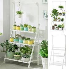 Wooden Ladder Shelf Plant Stand Flower