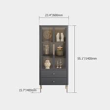 Modern 2 Door Display Cabinet Mdf And