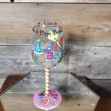 Top Shelf Handpainted Wine Glass