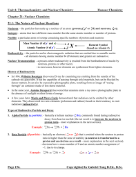 Chapter 21 Nuclear Chemistry Notes