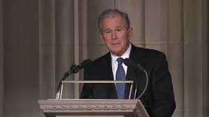 Bush spotlights the inspiring journeys of america's immigrants and the contributions they make to the life and prosperity of our nation. George Hw Bush Funeral Speakers George W Bush Gives Eulogy For Father Abc13 Houston