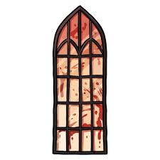 Gothic Window Doodle Vampire Stained