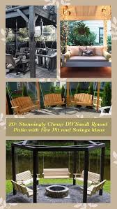 The lip around the fire pit holds your drinks. 20 Stunningly Cheap Diy Small Round Patio With Fire Pit And Swings