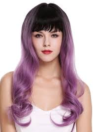 Basic trends and trends in the photo #basic #color #fashionable #photo #trends. Quality Women S Wig Long Wavy Fringe Dark Brown Violet Purple Mix Lady G1813r 716r4