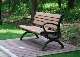 outdoor furniture bench wood plastic