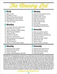 Chore Chart Chore Chart Printable Cleaning Checklist
