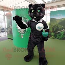 forest green panther mascot costume