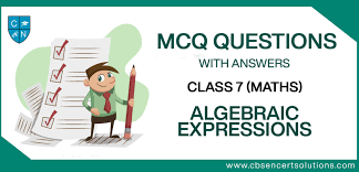 algebraic expressions class 7 mcq