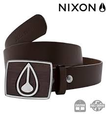 Nixon Nixon Enamel Icon Belt Dark Wood