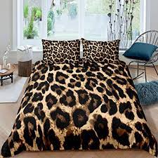 leopard print bedding set queen size