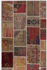 multicolor patchwork rug handmade from