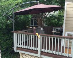 Mount A Deck Umbrella To Save Space