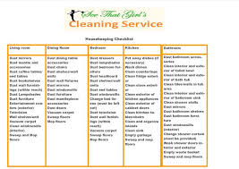 Best Photos Of Cleaning Checklist For Housekeeper