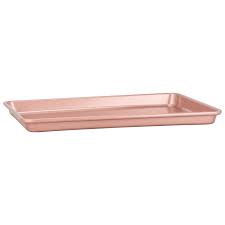 This tray table features chrome bamboo inspired legs and also offered in several different combinations. Non Stick Rose Gold Oven Tray