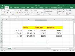 ms excel how to convert time into
