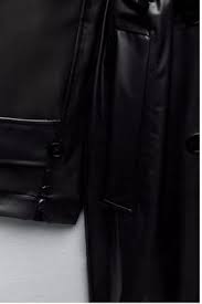 Zara Oversized Transpa Trench Coat 2023 24fw Black M L