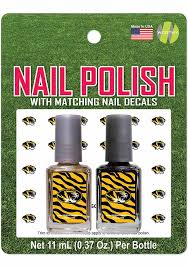 missouri tigers nail polish decal set