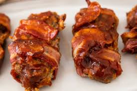 bacon wrapped mini meatloaves the