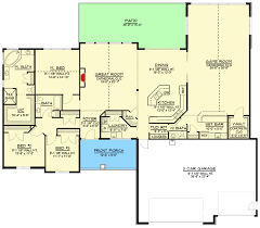 Craftsman Ranch House Plan With Large