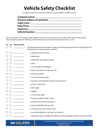vehicle checklist fill out sign