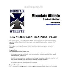 mountain athlete workout plan pdf