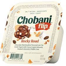 chobani flip low fat rocky road greek