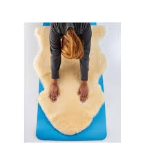 sheepskin exercise yoga mat