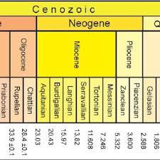 Overview Of Geological Epochs And Periods In The Cenozoic