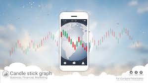 Mobile Stock Trading Concept With Candlestick And Financial