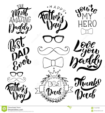 Happy Fathers Day Greeting Card Template Stock Illustration
