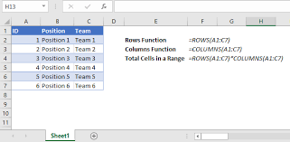 count total number of cells in a range