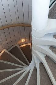 concrete spiral and spine beam stairs