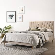 Nordichouse Leafy Upholstered Queen Bed