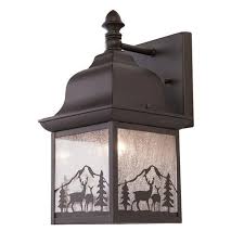Patriot Lighting Whitetail Tannery Bronze Outdoor Wall Light At Menards