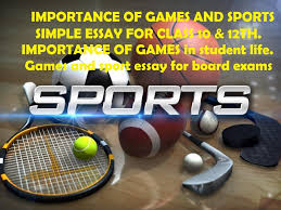 importance of games and sports simple essay