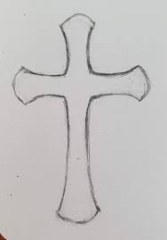 how to draw a cross step by step for